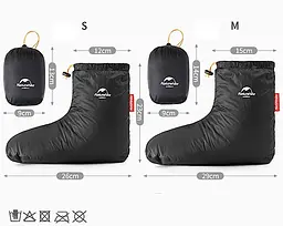 Ботинки на гусином пухе Naturehike NH18S023-T, размер S, черные - миниатюра 4