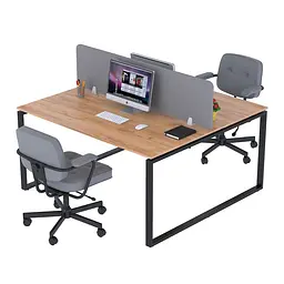 Подвійний письмовий стіл ND2-160x140 Loft Design (Дуб Крафт золотий)