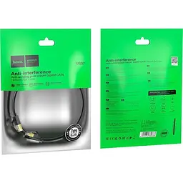 Патч-корд Hoco US07 General Cat 6 U/UTP Pure Copper Flat Network Cable 1m Black (780683) [149269] - мініатюра 6
