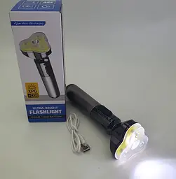 Ручний LED ліхтар XPG+COB акумуляторний ліхтарик 4 режими роботи USB заряджання 1200мА Ranchi RC-2101 - мініатюра 3