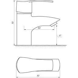 Змішувач для раковини Globus Lux QUEENSLAND GLQU-101 - мініатюра 4