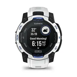 Смарт-годинник Garmin Instinct 3 45mm Solar Whitestone with Whitestone/Bolt Blue Silicone Band (010-02934-03) - мініатюра 9