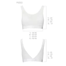 Топ із прозорою вставкою Passion PS002 TOP white L - мініатюра 4