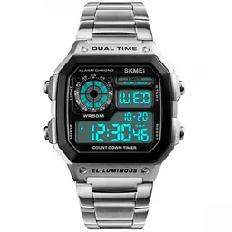 Чоловічий годинник Skmei 1335 Ripple Silver - мініатюра 2