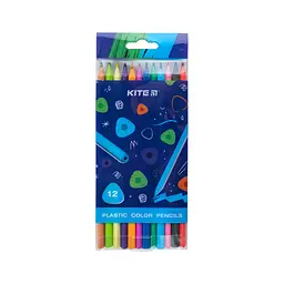 Олівці кольорові Kite Triangle пластикові 12 кольорів (K24-049-3)