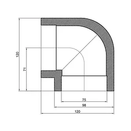 Кутник PPR Thermo Alliance 75, 90° DSE007 - мініатюра 1