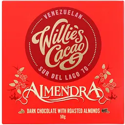 Шоколад Willie`s Cacao чорний з мигдалем Сур-дель-Лаго 70% 50 г (814636)