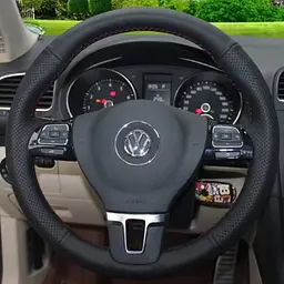 Чохол Обплетення Керма для Volkswagen Passat B7 / Golf 6 / Jetta / Tiguan 2011-2015 Шкіра (Модельна форма)