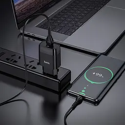 МЗП Hoco C72Q Glorious QC3.0 18W (1USB-A) + кабель USB to MicroUSB Білий - мініатюра 5