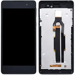 Дисплей Sony F3311 Xperia E5 /F3313 чорний, Graphite Black, PRC, з рамкою