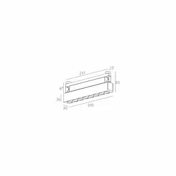 Магнітний світильник Skarlat RCD-MZ02 8×1.5W BK 4000K - мініатюра 2