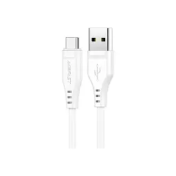 Дата кабель USB 2.0 AM to USB-C 1.2m 3.0A TPE White Acefast (6974316280873) - мініатюра 1