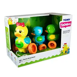 Іграшка каталка зі звуком Качечки Toomies E4613 іграшка для прогулянок - мініатюра 5