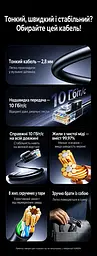 Мережевий кабель Ethernet UGREEN NW122 2 м патч-корд RJ45 штекер на обох кінцях Cat 6A до 10 Гбіт/с неекранований U/UTP діаметр кабелю 2,8 мм жили з чистої міді чорний (70334) - мініатюра 3