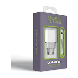 Зарядний пристрій MadeInFuture MFS12 12W 1xUSB-A + 1xUSB-C + cable USB-A to Lightning White (MIF82823) - мініатюра 7