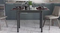 Обідній стіл-формер розкладний Берта Ferrum-decor 750x1400x900 Чорний метал ДСП Сосна Кембра 16 мм (FRD-105180) - мініатюра 4