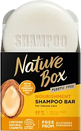 Твердий шампунь Nature Box для живлення волосся з аргановою олією холодного віджиму 85 г - мініатюра 2