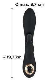Вібратор-кролик Cleopatra Rabbit 19.7 см чорний - мініатюра 10