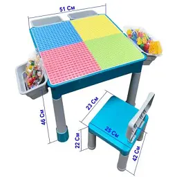 Дитячий стіл Microlab Toys Конструктор Ігровий Центр + 1 стілець (GT-16) - мініатюра 5