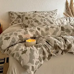 Постельное белье евро из хлопка с текстурою льна Colorful Home Print 5 22091