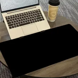 Килимок для миші та клавіатури " Black" 80×30 см, Чорний - мініатюра 3