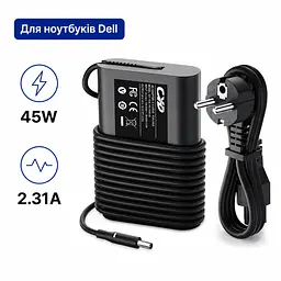 Блок живлення CYD 45 Вт 19.5В 2.31 A (4.5 × 3.0 мм) для ноутбуків Dell чорний (SKU-065) - мініатюра 2