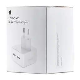 Мережевий зарядний пристрій Apple 35W Dual USB-C Power Adapter High c0py Білий - мініатюра 2