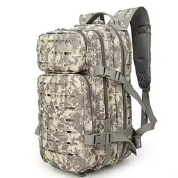 Тактичний похідний рюкзак Solve на 20 л Laser Cut MOLLE Сірий піксель KT6003207