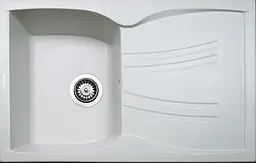 Кухонна мийка Adamant NEW LINE біла 780x495x235 мм, з крилом 78 см
