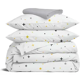 Комплект постільної білизни Cosas Midnight stars CS6 Сімейний сірий (MidnightStars_El180x30-52Grey_160x2)