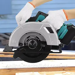 Акумуляторна циркулярна пила Circular Saw X-510 48V з 2 АКБ • Бездротова дискова пила для дерева, фанери, ДСП і домашніх робіт - мініатюра 3