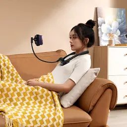 Тримач на шию/стіл Baseus Comfort Joy Series Neck Phone Holder LUGB000001 Black - мініатюра 8