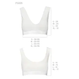 Спортивний топ з еластичної бавовни Passion PS005 TOP white L - мініатюра 3