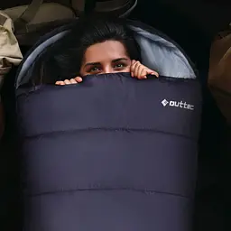 Спальний мішок кокон Outtec Mummy демісезон синій - мініатюра 9