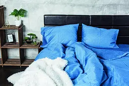 Комплект постільної білизни Ecotton полуторний 150х215 см Королівський синій (19853)