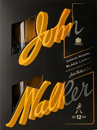 Віскі Johnnie Walker Black label Blended Scotch Whisky, 40%, 0,7 л + 2 склянки - мініатюра 3