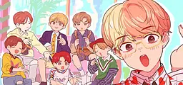 Кружка GeekLand БТС аніме BTS anime BTS 02.57 - мініатюра 4
