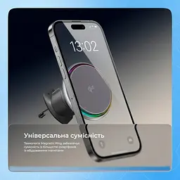 Автотримач із бездротовою зарядкою Proove IceCore Qi2 15W Gray (WHIC15002003) [167445] - мініатюра 9