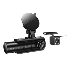 Відеореєстратор HOCO Mundial three-screen simultaneous display driving recorder DI61 (wifi version) |720p/480p+480p rear, 3.16"|