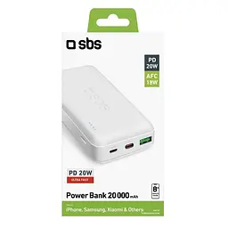 Павербанк SBS Powerbank 20000 mAh White (TTBB20000PD20W) - мініатюра 4
