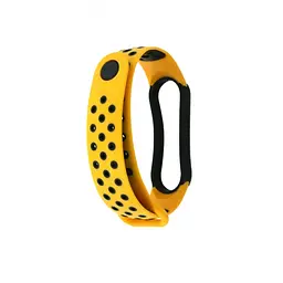 Силіконовий ремінець для фітнесу браслета XiaomiXiaomi Smart Band 5 6 7 Yellow Black Sport Жовтий Чорний Спортивний