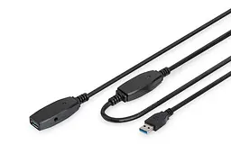 Подовжувач Digitus USB 3.0 Active Cable, A/M-A/F, 20м, чорний teh0013685 - мініатюра 2