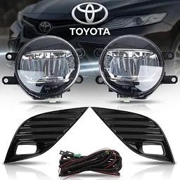 LED Протитуманні фари для Toyota Camry 70 2018-12V 6W з проводкою Комплект (TY-129LED-3) - мініатюра 2