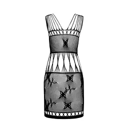 Бодістокінг - міні-сукня з метеликами Passion BS090 black One size - мініатюра 6