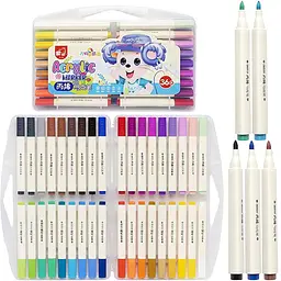 Набір акрилових маркерів Bambi 256-36(Blue) 36 кольорів, м'який наконечник