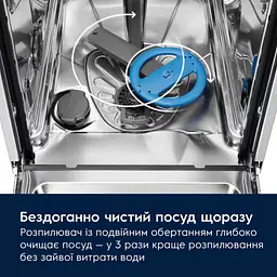 Electrolux Посудомийна машина Electrolux вбудована, 14компл., D, 60см, дисплей, інвертор, 3й кошик, чорний - мініатюра 6
