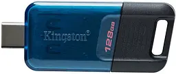Флеш-накопичувач Kingston USB флеш накопичувач DataTraveler 80 M Blue/Black (DT80M/128GB) - мініатюра 4
