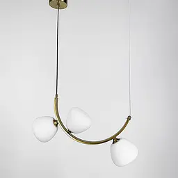 Вражаюча люстра MODERN FLORAL ARCH на 3 плафони Line.F C 18D/3 AB - мініатюра 4