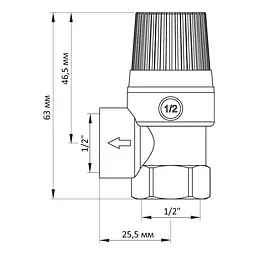 Запобіжний клапан Koer 3BAR KR.1260 KR2680 - мініатюра 2