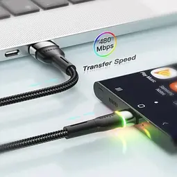 Зарядка USB кабель Essager для синхронізації та зарядки Android та інших пристроїв USB Type-C 3 м Чорний - мініатюра 6